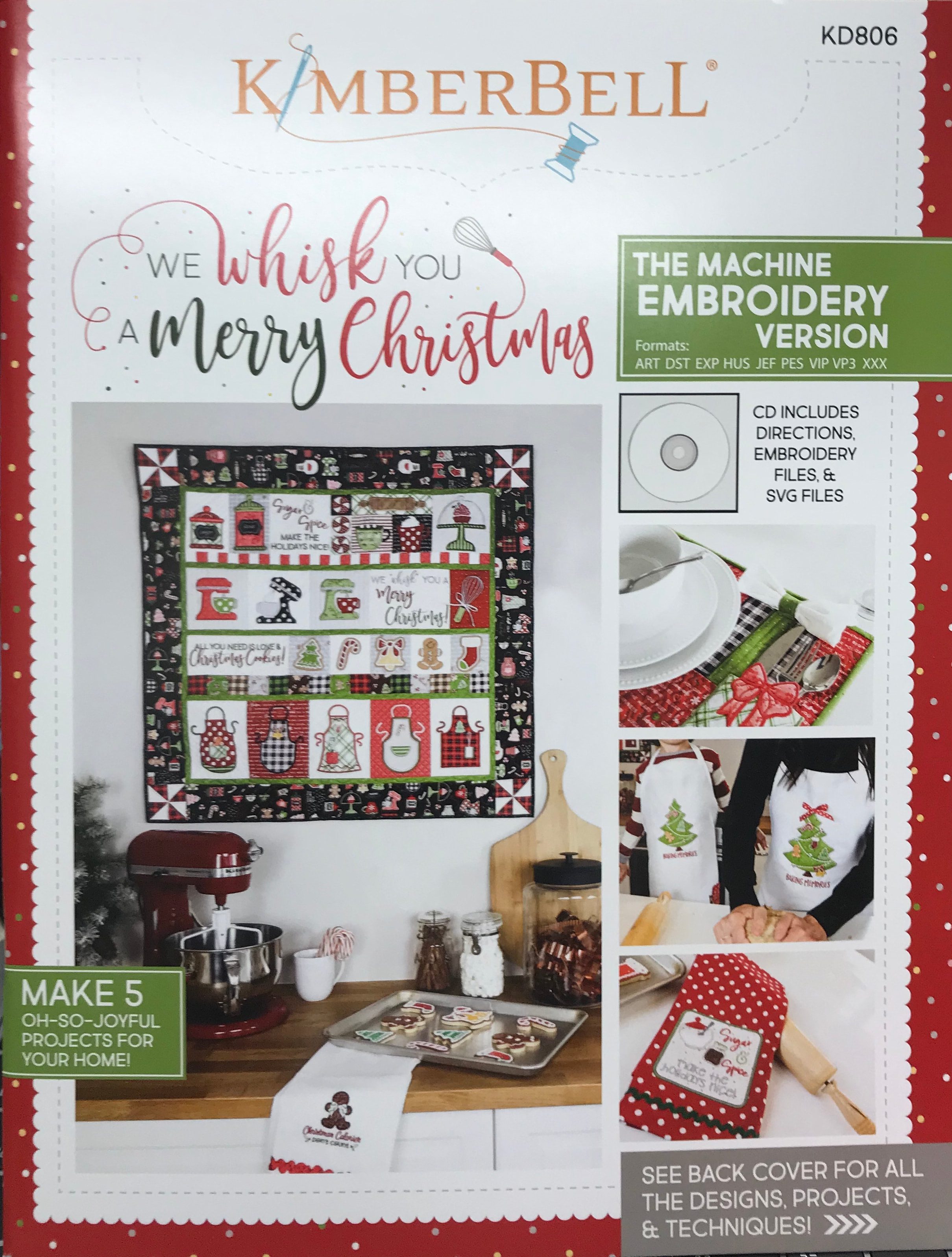 We Whisk You a Merry Christmas - Machine Embroidery CD
