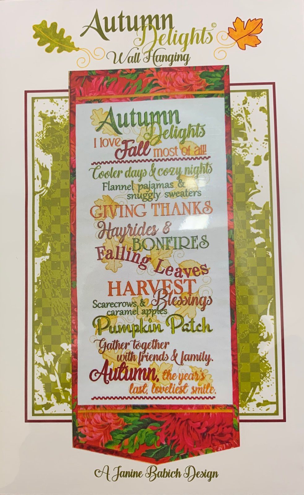 Janine Babich Designs -Autumn Delights Wall Hanging ME CD