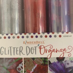 Kimberberll; Glitter Dot Organza - Red/Silver/Purple