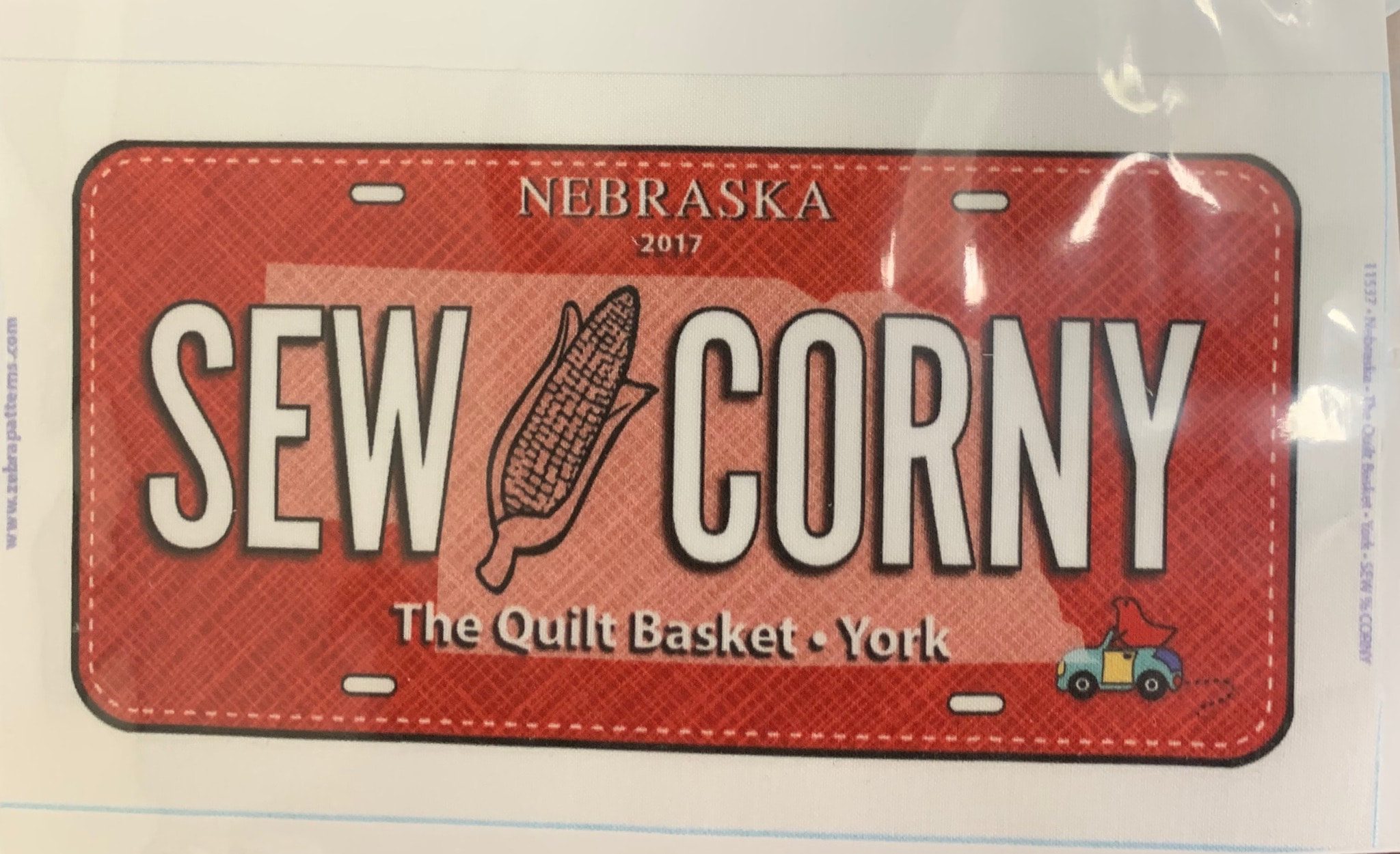 Row by Row 2017 Sew Corny - License Plate