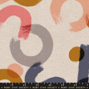 Ruby Star Society - Cotton Linen Canvas - Blush