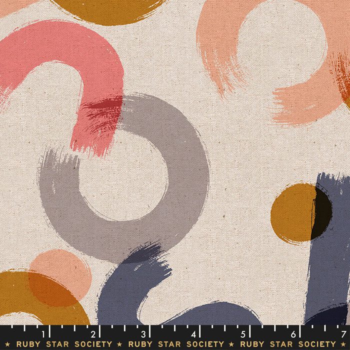 Ruby Star Society - Cotton Linen Canvas - Blush