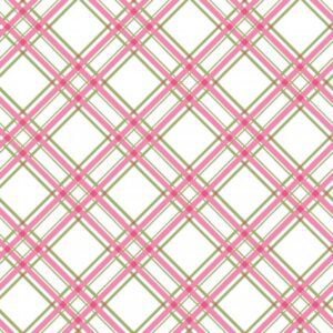 Kimberbell Basics - Diagonal Plaid - Pink/Green