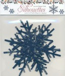 Laundry Basket Quilts - Silhouettes - Blue Snowflakes