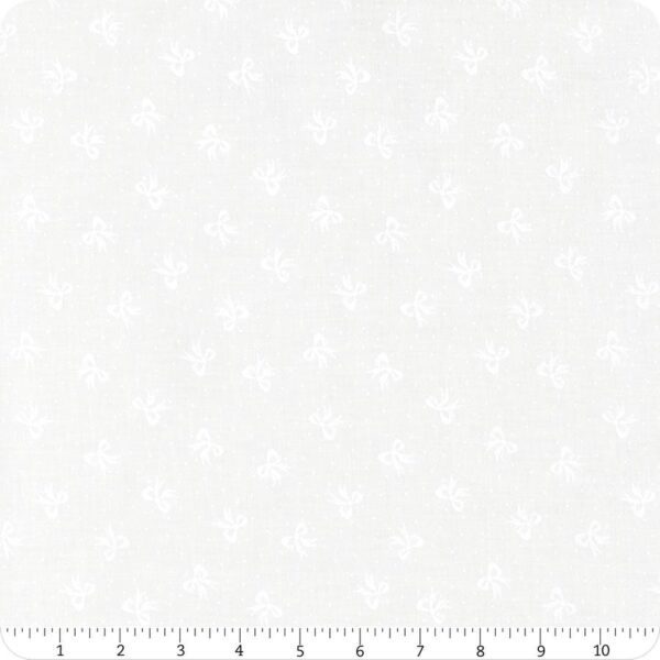 Henry Glass - Quilters Flour - White on White - Bow Allover