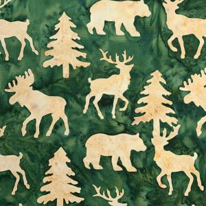 Island Batiks - Batik - Nordic - Nature Pineneedle - Animals