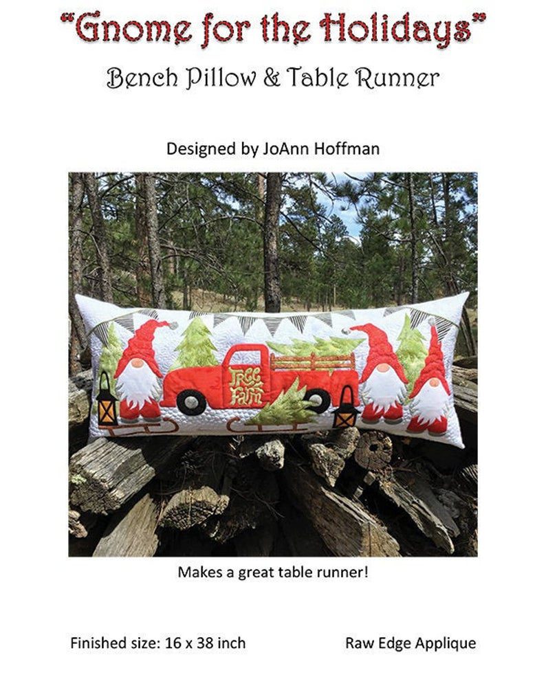 Gnome for the Holidays - Bench Pillow  PT
