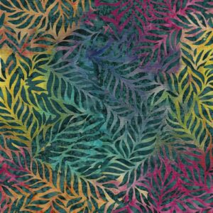 Island Batik - Tiki Punch Fern Beaujolais