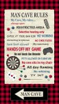 Red Man Cave Rules Panel 24x42