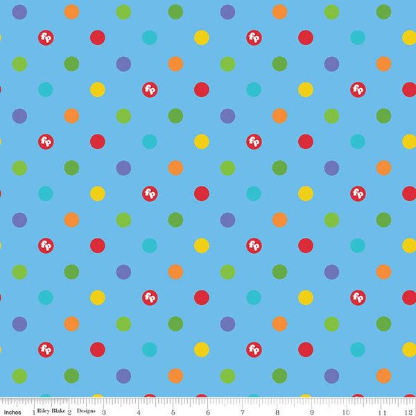 Riley Blake - Fisher Price - Dots - Blue