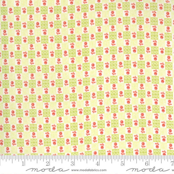 Moda - Strawberry Rhubarb - Granny Smith Check - Green