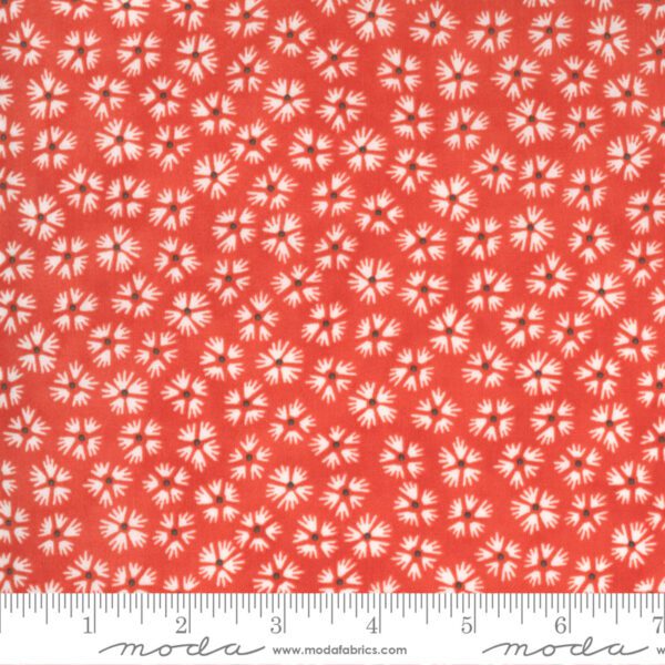 Moda - Strawberry Rhubarb - Strawberry White Flower - Coral