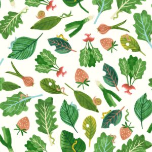 Clothworks - Dale Farm - White Veggies