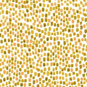Clothworks - Dale Farm - Yellow/Brown Dots