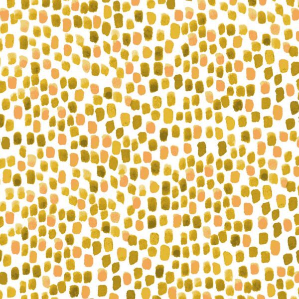 Clothworks - Dale Farm - Yellow/Brown Dots