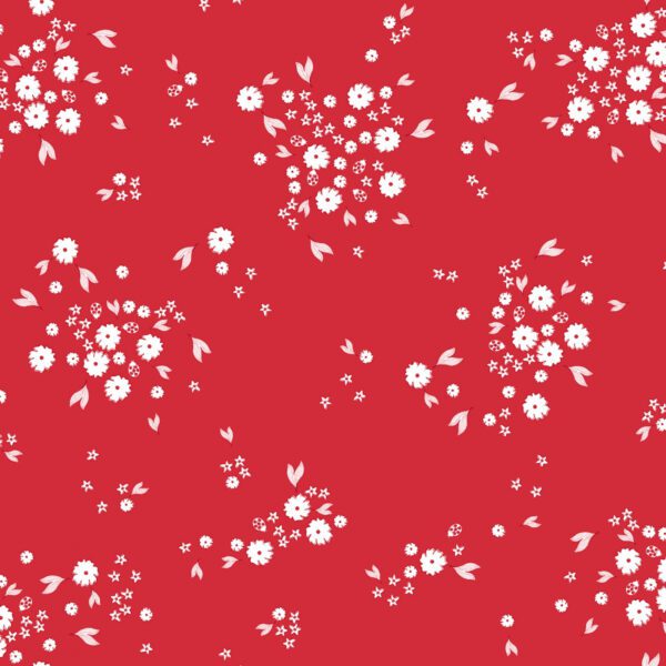 Clothworks - Ladybug Mania - Dk Tom Small Flower