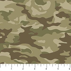 Northcott - Crazy for Camo - Light Green