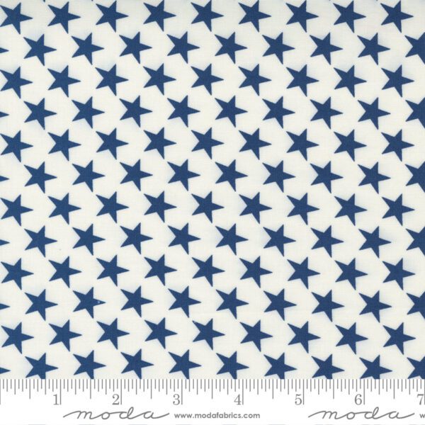 Moda - Belle Isle - Cream Blue Navy Star