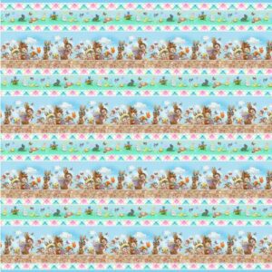 Henry Glass - Bunny Tails -Border Stripe