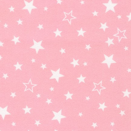 Flannel- Robert Kaufmann Pink Stars