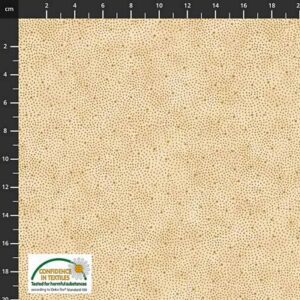Stof Fabrics- Christmas is Near- Small Gold Stars Beige