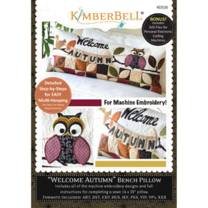 Kimberbell Welcome Autumn Bench Pillow ME CD