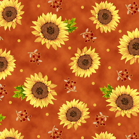 Quilting Treasures- Always Give Thanks- Sunflowers