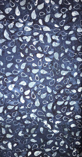 Blank Fabric - Navy Leaves Batik