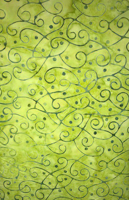 Blank Fabric - Dark Green Swirl Batik